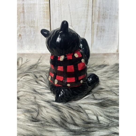 Black‎ Bear Salt Shaker Glazed Ceramic - Picture 3 of 5